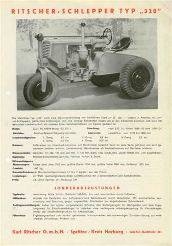 Ritscher 320 Originalprospekt