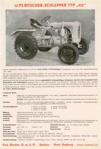 Original Prospekt Ritscher 412
