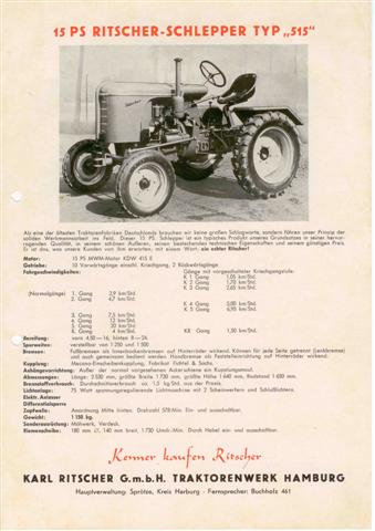 Originalprospekt Ritscher 515/54