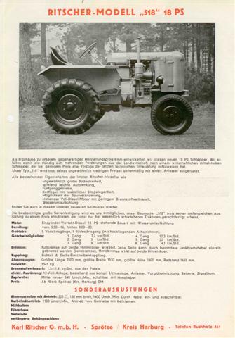 Original Prospekt Ritscher 518
