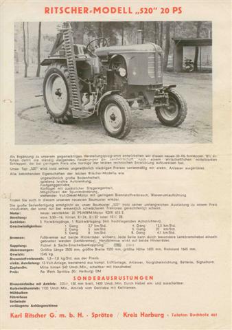Original Prospekt Ritscher 520