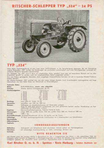 Original Prospekt Ritscher 524