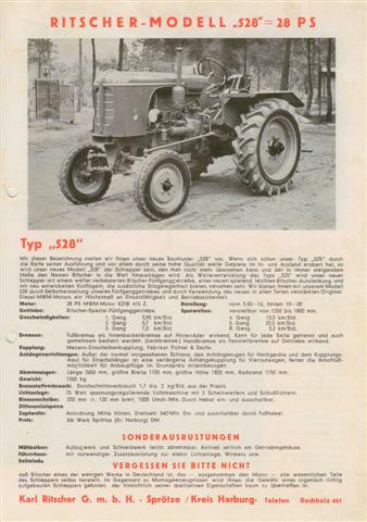 Original Prospekt Ritscher 528