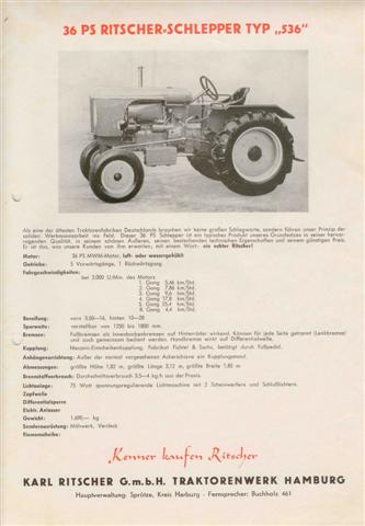 Original Prospekt Ritscher 536