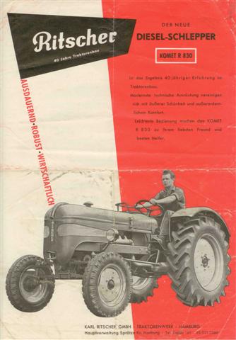 Original Prospekt Ritscher 830 Komet