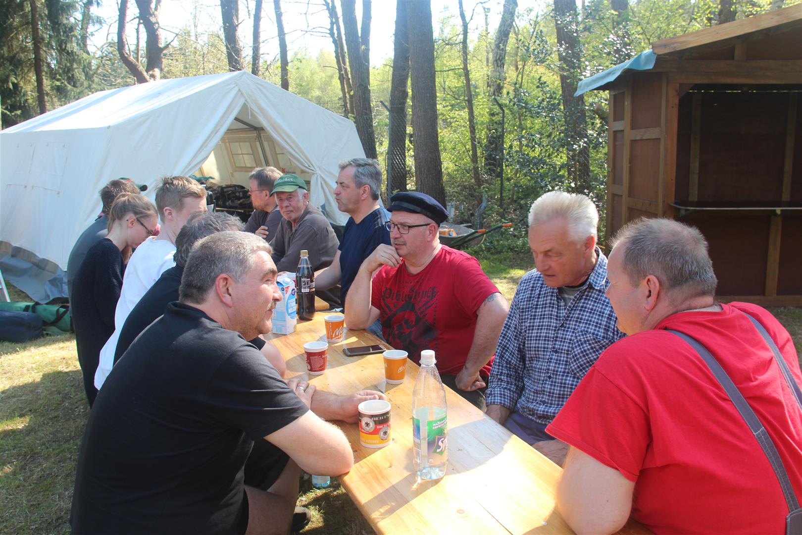 Lagebesprechung am Vortag