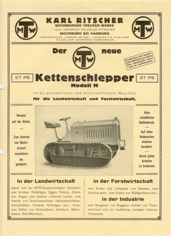 Modell M Originalprospekt